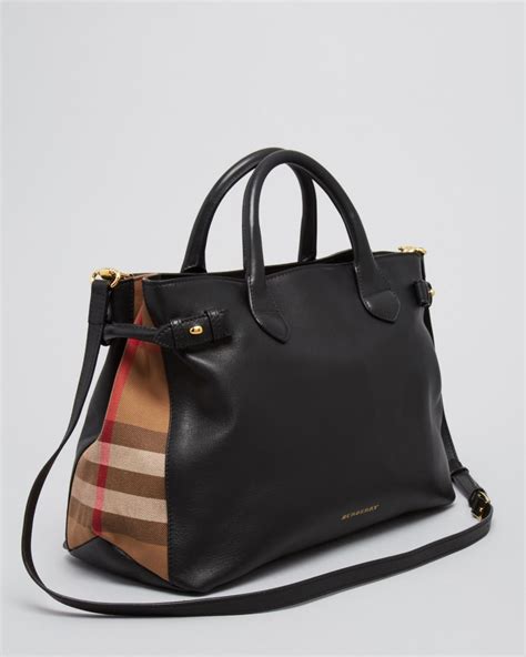 burberry banner leather tote bag|burberry house check banner.